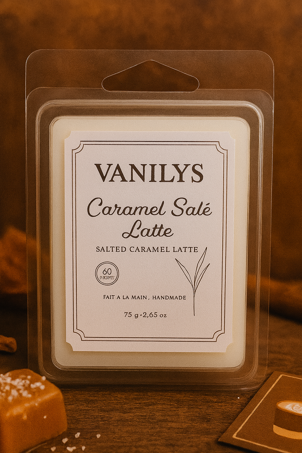 Cube de cire - Caramel salé latté
